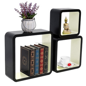 लकड़ी के शॉवर शेल्फ के लिए <span class=keywords><strong>3</strong></span> वर्ग क्यूब सजावट दीवार अलमारियों - Product Image 5