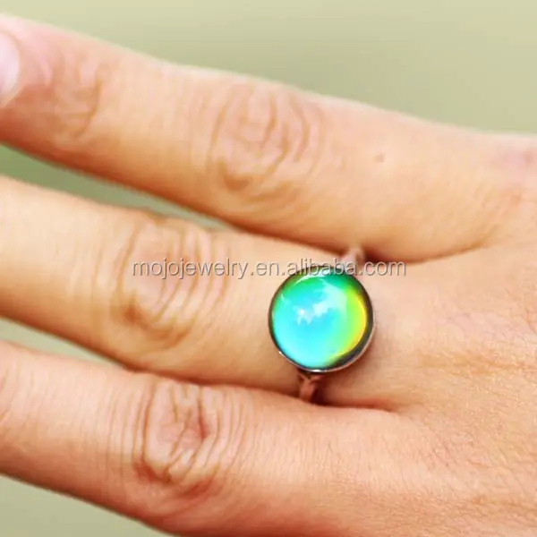 2021 Fashion Custom Jewelry Product Cheap Color Changing Mood Stone Rings Simple Rings