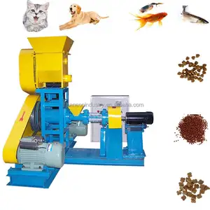 puffed fish feed extruding machine for floating pellet / automatic fish food make pelletizer