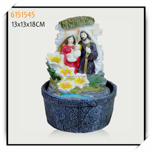 2017 decoración del Hogar artesanías fuente de resina religiosas de jesús y jesús religiosa estatua fuente de agua y fuente - Product Image 4