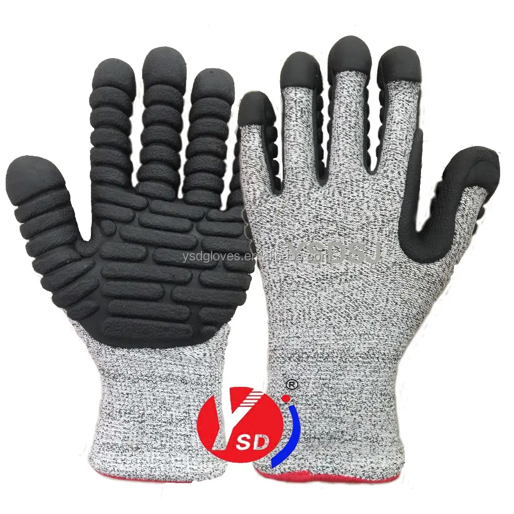 2017 BARU TPE sarung tangan Anti getaran gloves Cut tahan sarung tangan kerja