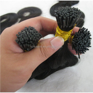 28 zoll 0,7 g natürliche farbe <span class=keywords><strong>i</strong></span> spitze menschliches haar verlängerung - Product Image 3