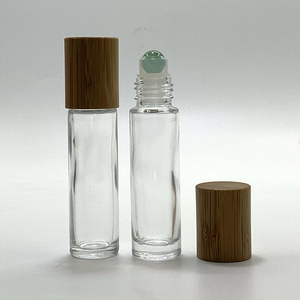 Hengjian 10ml gemma rullo bottiglia di vetro cosmetico con gemma rotolo sulla testa con tappo di bambù per olio essenziale e profumo - Product Image 5