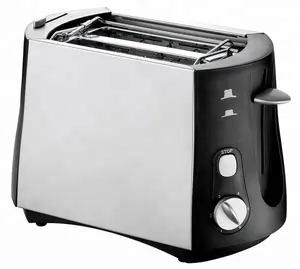 Toaster upright 2 fatias 800w, bandeja de pegada e função de parar, aquecedor de coque anti poeira para opção