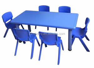Meubles de salle de classe préscolaire facile à assembler, table et chaise en plastique carrée pour enfants, bon marché pour la maison - Product Image 3