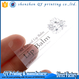 Transparente de encargo Blam del labio etiqueta, marca de cosméticos, die personalizado pegatinas etiquetas - Product Image 1