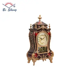 Dua belas buah jam alarm meja dekorasi rumah klasik jam mantel Nordik vintage pendulum torsi musik untuk rumah