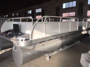 Bateau à ponton en aluminium soudé de haute qualité de 10 m avec toit rigide - Product Image 2