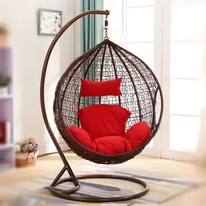 M-design outdoor furniture swing chairs ourdoor hanging chair wood support oem customized md-fs-004