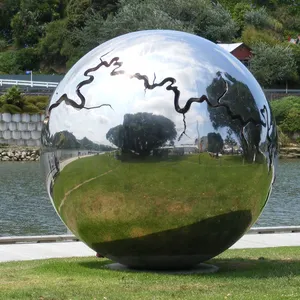 Edelstahl Große Garten Hohl Metall Ball