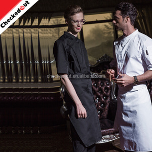 2017 Nueva Moda Chambray cafe bar hotel restaurante uniforme, <span class=keywords><strong>Chaqueta</strong></span> <span class=keywords><strong>de</strong></span> la capa Uniforme <span class=keywords><strong>de</strong></span> Chef <span class=keywords><strong>de</strong></span> <span class=keywords><strong>cocina</strong></span> - Product Image 3