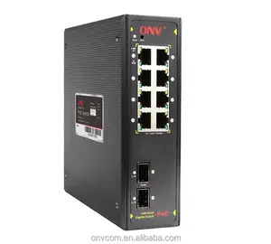 8PORT 10/100/1000 POEギガビットイーサネットスイッチPoE産業用スイッチ (ONV-IPS33108PF)