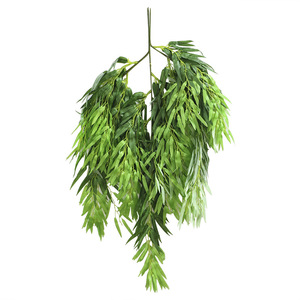 Fausses plantes de <span class=keywords><strong>saule</strong></span> artificielles à suspendre, Faux feuillage, <span class=keywords><strong>feuilles</strong></span> de <span class=keywords><strong>saule</strong></span> - Product Image 1