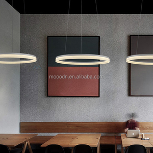Pendentif rond moderne en métal et acrylique avec anneau LED pour salle à manger îlot <span class=keywords><strong>de</strong></span> cuisine - Product Image 5