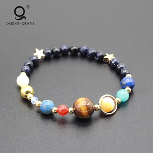 2018 nuevo universo Galaxy los ocho planetas <span class=keywords><strong>del</strong></span> Sistema Solar estrella tutor Piedra Natural pulsera - Product Image 2