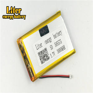 Plug 1,25-2 p <span class=keywords><strong>3</strong></span>,7 V 505575 3000 mAh rechargeable LiPo battery solar Li ion polymer lithium battery with PCM - Product Image 3