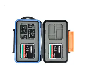 Vente en gros étui pour carte mémoire étanche en plastique portable compatible avec les cartes CF/SD/XD pour l'appareil photo