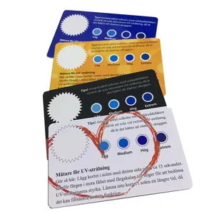 Özel Baskı plastik renk değişimi UV test kartı