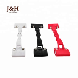 J & H Storefixture <span class=keywords><strong>prix</strong></span> d'usine coloré Double face en plastique <span class=keywords><strong>prix</strong></span> étiquette affichage Pop Clip pour supermarché publicité - Product Image 2