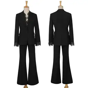 sequins pant coat design women suits ladies tuxedo pant suit design for women