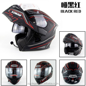 Casco de motocicleta inteligente con auricular BT integrado ABS Soman 955-BT Capacetes de cierre de liberación rápida Nueva condición - Product Image 3
