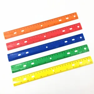 Back to School Students Stationery 12 inches Colorful Long Plastic Desk Ruler With LOGO