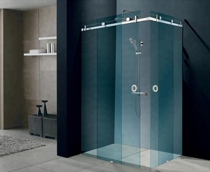 Wall Glass Shower Sliding Shower <b>Door</b> Glass Sliding <b>Door</b> System Hardware Accessories - Product Image 2