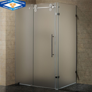 Privacy Protection engraved acid tempered <span class=keywords><strong>glass</strong></span> for shower room - Product Image 3