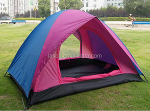 Tente de <span class=keywords><strong>camping</strong></span> pour 2 personnes, imperméable, à double couche, avec poteaux en fibre de verre, pour les loisirs en plein air - Product Image 2