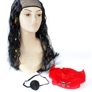 Perruque de cosplay Jack Sparrow <span class=keywords><strong>des</strong></span> Pirates <span class=keywords><strong>des</strong></span> Caraïbes, accessoires de costume, perruques pour enfants - Product Image 4
