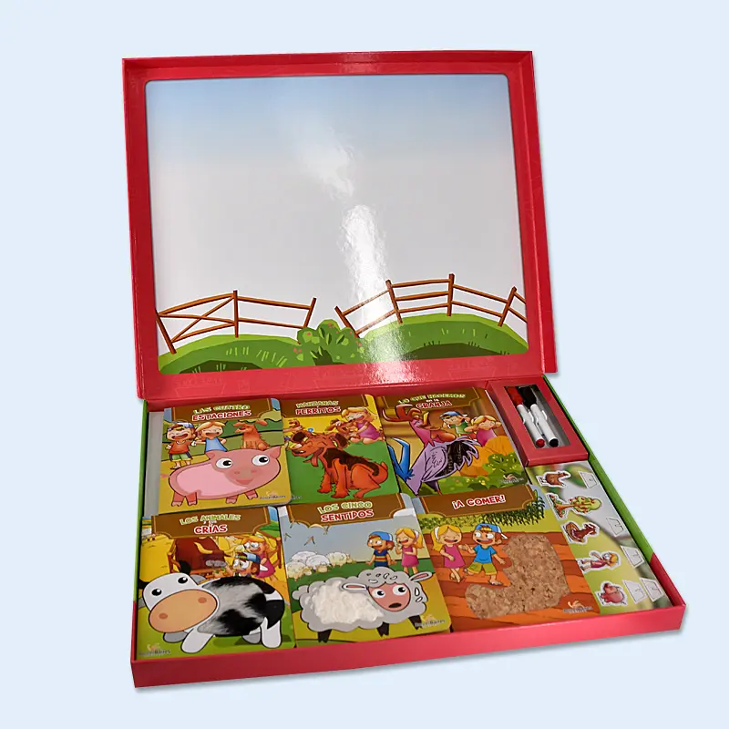 2023 Mini Stoff Cover Board Buch mit Stift für Baby Bildung und große Box