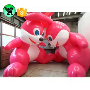 Cute Inflatable Bunny Customized 2m Cartoon Inflatable Rabbit Model 10ft Pink Giant Bunny Rabbit Inflatable A1083