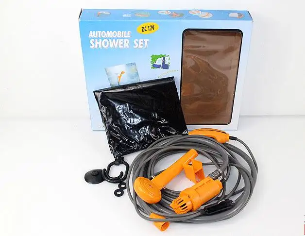 12v car power outside camping shower rinse kit 12v water pump