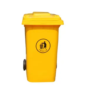 Plastica pattumiera dei rifiuti bin immondizia di plastica bin 120l con ruote