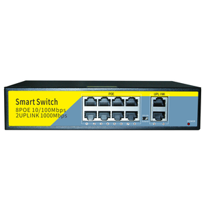 DJA chất lượng cao 100/1000 Mbps 8 + 2 Cổng gigabit Switch Pau 48 52 V CCTV Poe Chuyển Đổi 8 cổng OEM nhà máy - Product Image 1