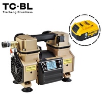Compresseur d'air miniature sans fil pneumatique silencieux sans huile pour le nettoyage de la poussière, le clouage, le gonflage des pneus, 1HP, pompe à air sans balais, voiture 18V