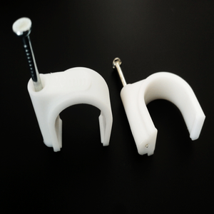 Clip de câble de 4mm à 40mm rond Accessoires De Câblage Avec le Clou En Acier Rond En Plastique Type Câble Clip - Product Image 4
