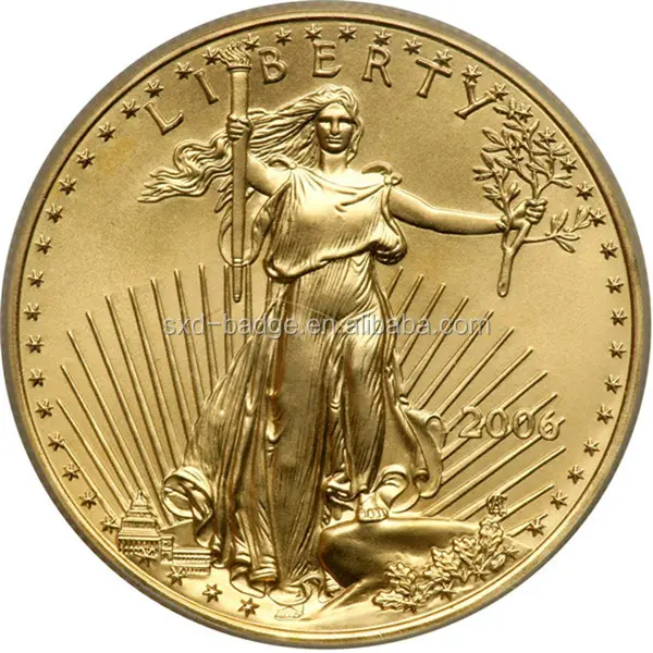 22 K Vergulde Tungsten Amerikaanse Gouden Adelaar Munt Replica/hot sales Pure silver coin gemaakt in china/goud en zilver coin