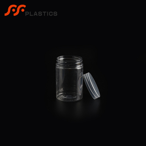 Transparent food cookie storage container airtight candy sugar packaging plastic bottle jar