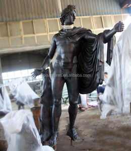 Statue Apollo en laiton avec tulle, grande taille, de haute qualité, célèbre sculpture grecque, prévente - Product Image 1