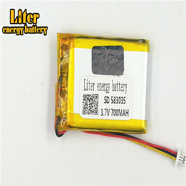 Prise 1.0-3 P 3.7 V 583035 700 mah Haute qualité batterie rechargeable au lithium-polymère