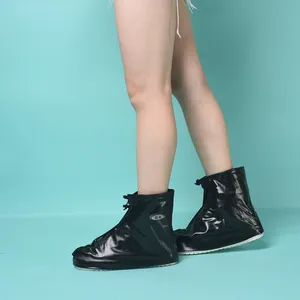 Couvre-chaussures en PVC, 1 paire, housse imperméable et réutilisable, pour femmes, talon haut