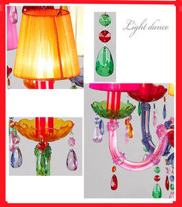 Đèn Chùm Pha Lê Đa Màu, Đèn Chùm Hiện Đại Cho Trần Nhà Cao/Đèn Chùm Quạt Trần Combo Chiếu Sáng NS-120071 - Product Image 5