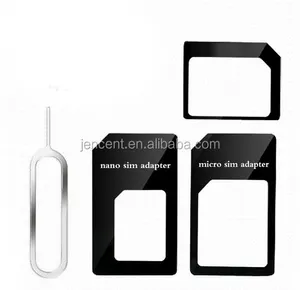 4in1 3 in 1 3in1 Sim kart adaptörü kitleri sim kart tepsi tutucu adaptörü iphone samsung huawei xiaomi google - Product Image 1
