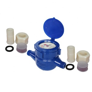 15mm-25mmマルチジェットドライダイヤルブルーカラープラスチックABSデジタル水道メーター - Product Image 1