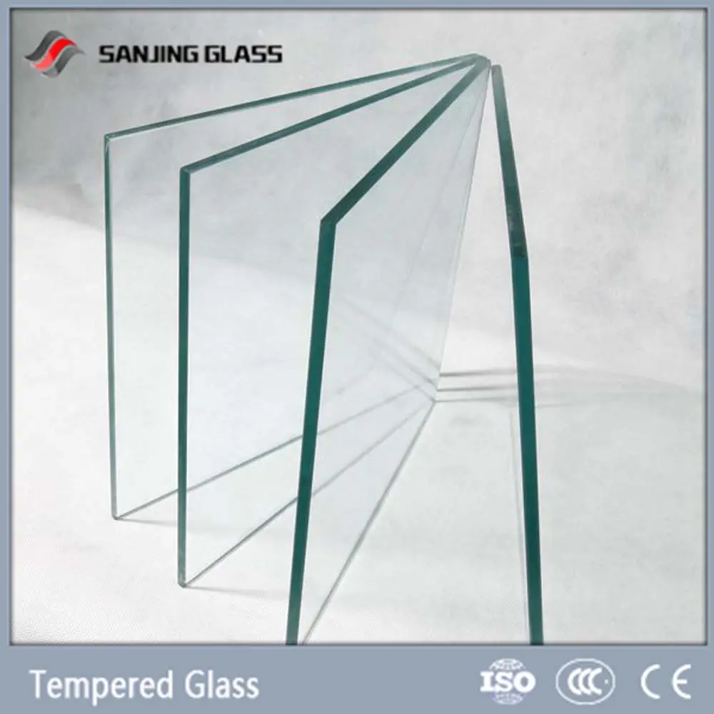 El vidrio templado transparente claro color cristal hoja