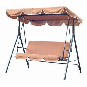 उद्यान आँगन स्विंग कुर्सी 3 सीटों वाले झूल चंदवा के साथ झूला - Product Image 1