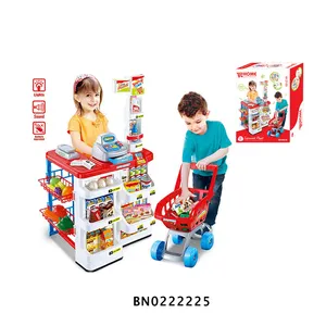 Grandes crianças fingir jogar brinquedo da compra registrador dinheiro da cozinha conjunto superfície do brinquedo