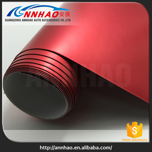 1.52x20 m Car Styling Cromo Prima Satin Red Vinyl Car Wrapping <span class=keywords><strong>Film</strong></span> Para El Coche - Product Image 1
