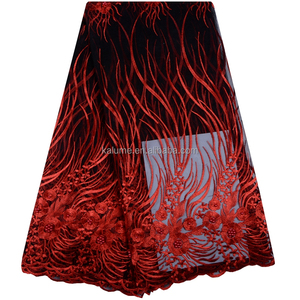 Encaje de red de tul francés <span class=keywords><strong>rosa</strong></span> con diamantes de imitación para fiesta, recién llegado, encaje de red francés para Material de costura de fiesta 1087 - Product Image 6